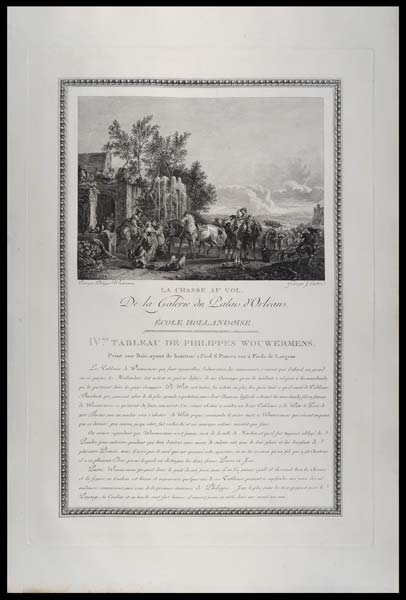 stampa antica caccia wouwermens