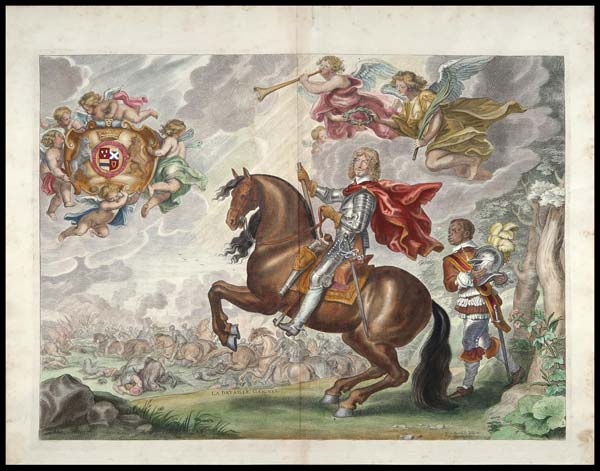 stampa antica bataille gaignee cavendish