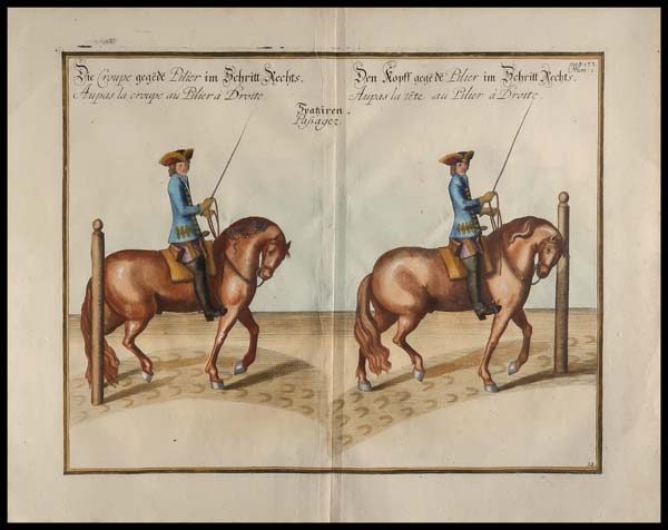 stampa antica esercizi cavalleria cavendish