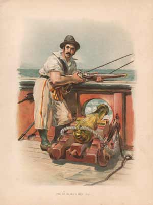stampa antica marinaio