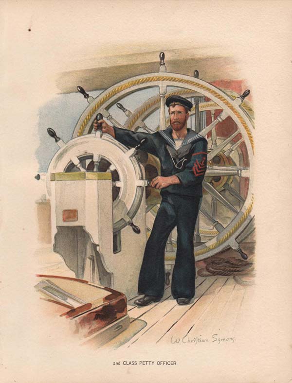 stampa antica marinai sottufficiale