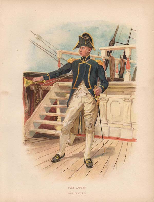stampa antica marinai capitano
