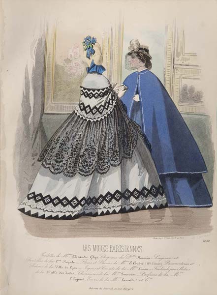 stampa antica modes parisiennes n.58