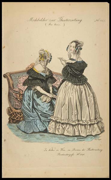 stampa antica modebilder theaterzeitung 455