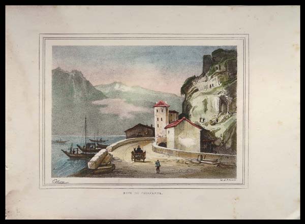 stampa antica riva chiavenna elena