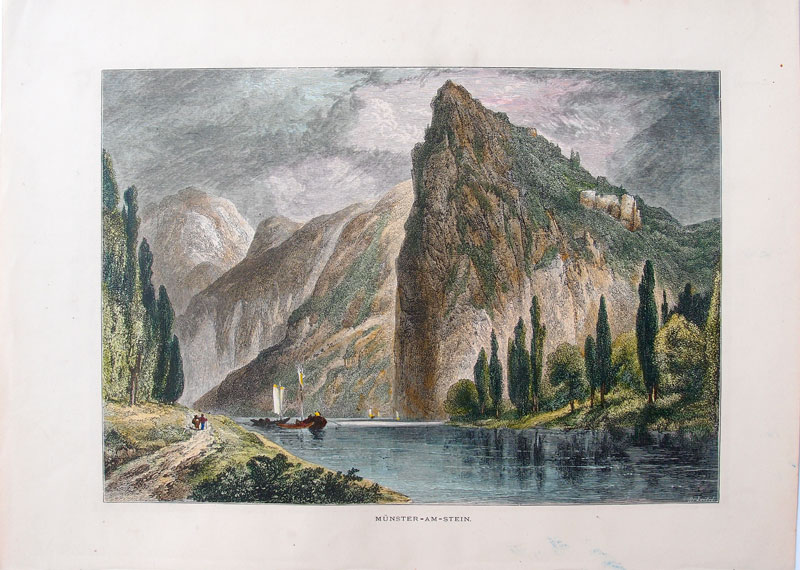 stampa antica montagna