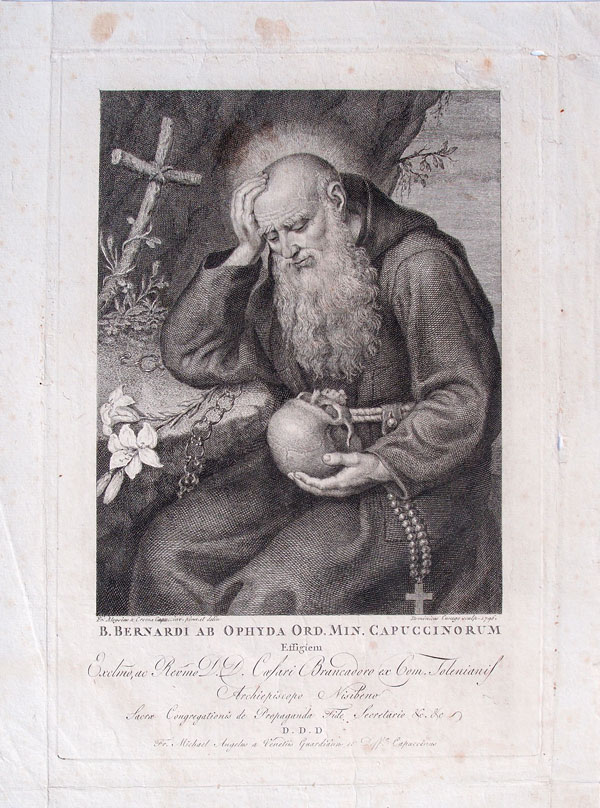 stampa antica beato bernardo