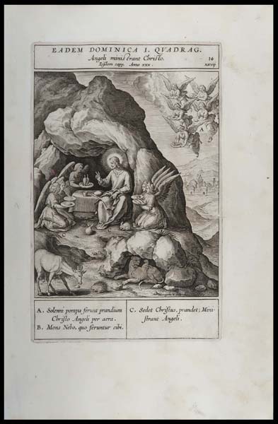 stampa antica angeli ministrant christo