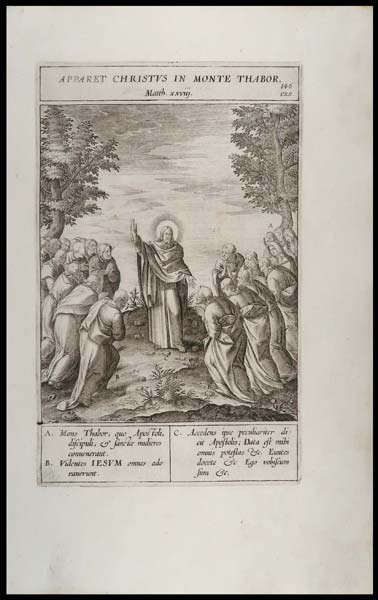 stampa antica apparet christus monte thabor