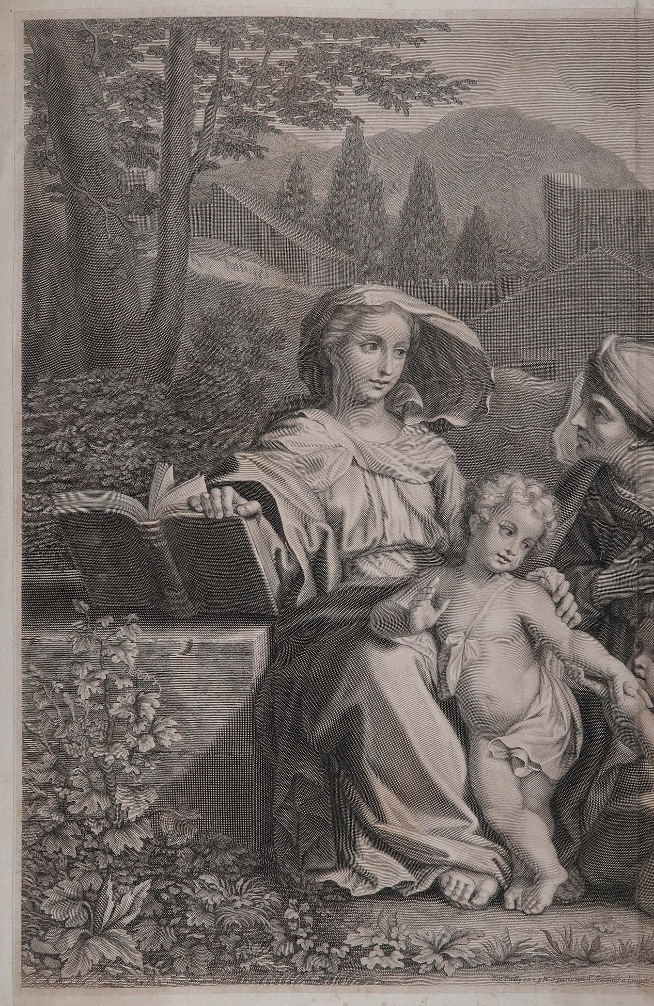stampa vergine elisabetta bambinello giovannino stampa antica vergine elisabetta bambinello giovannino
