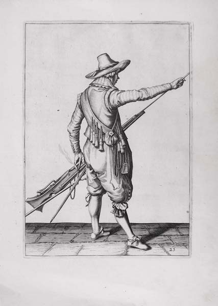 stampa antica soldato de gheyn