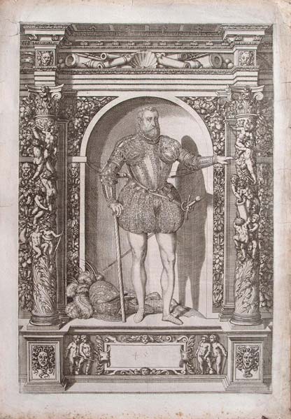 stampa antica ritratto alfonso ii