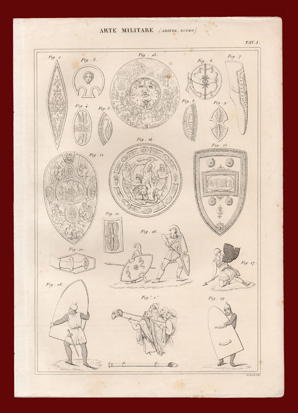 stampa antica scudi