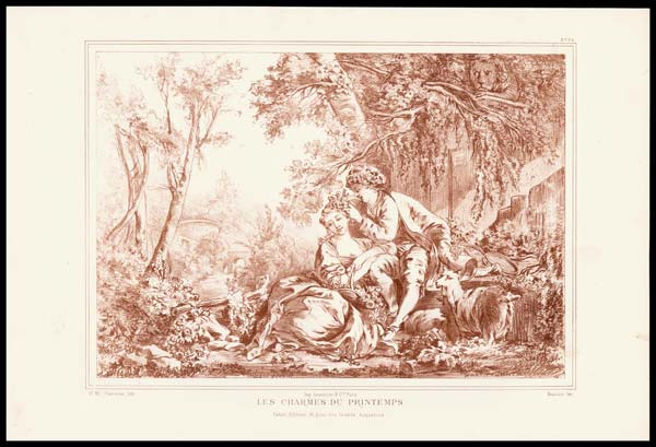 stampa antica charmes printemps boucher
