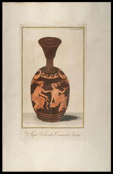 stampa antica vaso etrusco lecito