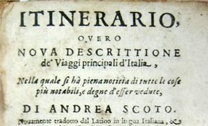 particolare del frontespizio dello scoto frontespizio dello scoto