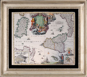 carta geografica antica di sicilia e sardegna dell'homann carta geografica di sicilia e sardegna