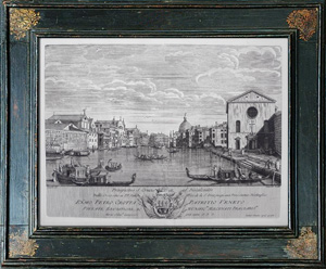 stampa antica con veduta di venezia da canaletto venezia da canaletto