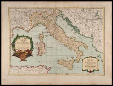 L'ITALIE divisée en ses differents Etats Royaumes et Republiques