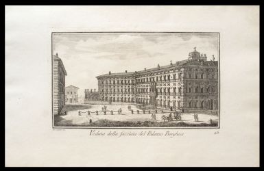Veduta della facciata del Palazzo Borghese