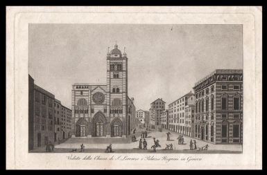 Veduta della chiesa di S. Lorenzo a Palazzo Negroni in Genova