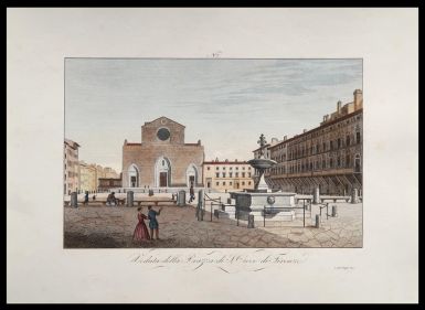 Veduta della Piazza di S. Croce di Firenze